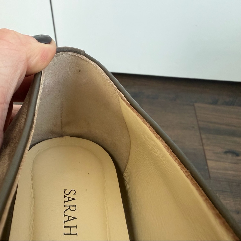 Sarah Flint Sylvia Suede Flats Taupe Size 37IT/7US - Picture 11 of 13